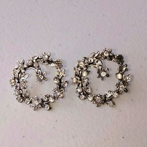 NWOT Cute oxidised silver earrings.